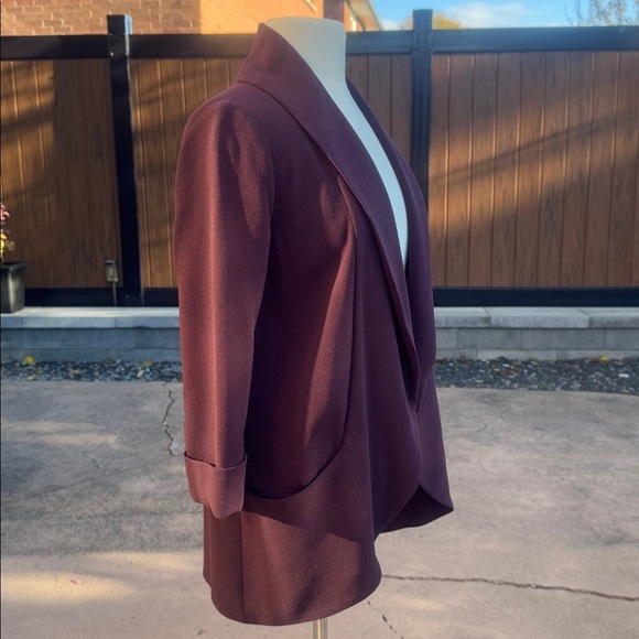 ARITZIA Wilfred Cavalier Jacket Deep Plum Size 2 Open Front Blazer - Picture 4 of 8